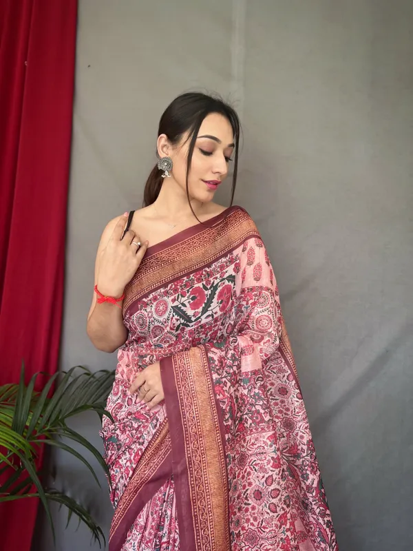 Baby_Pink_Kashmiri_Digital_Printed_Cotton_Silk_Saree_With_Blouse_Piece_Attached